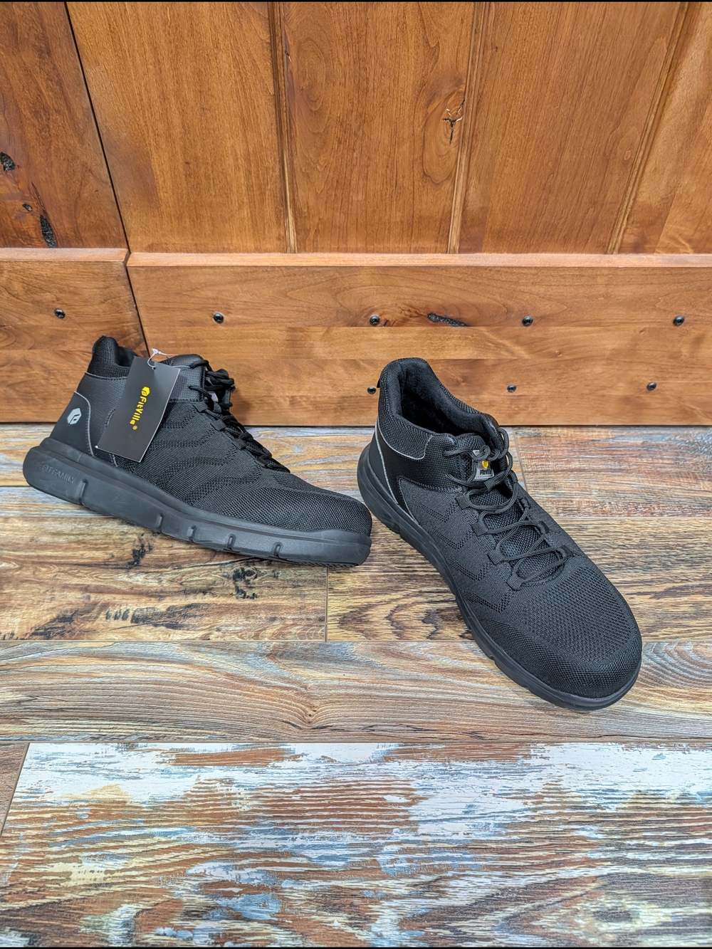 FitVille Extra wide fit work safety boots Black 14EW